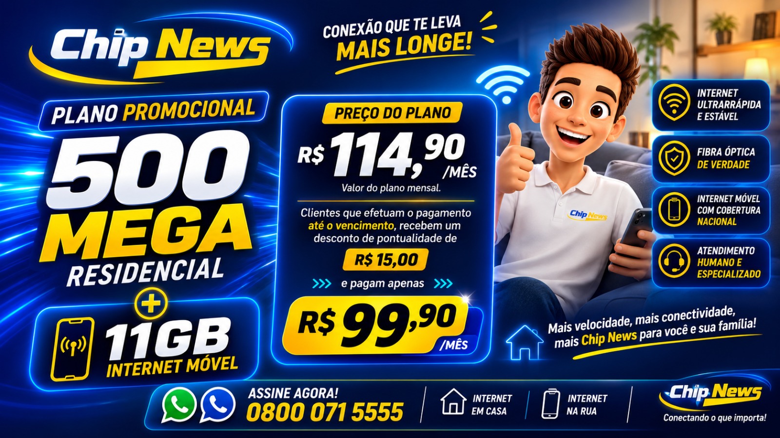 Chip News - Internet Fibra Óptica de Ultravelocidade em Salvador-BA